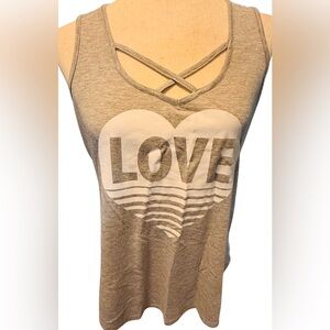 Women’s Self-Esteem Racerback Scoop Front Tank Top 
Very Good PreOwned Condition
